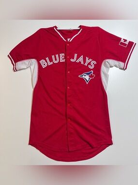 Toronto Blue Jays women’s Red Baseball Jersey Sz XL
